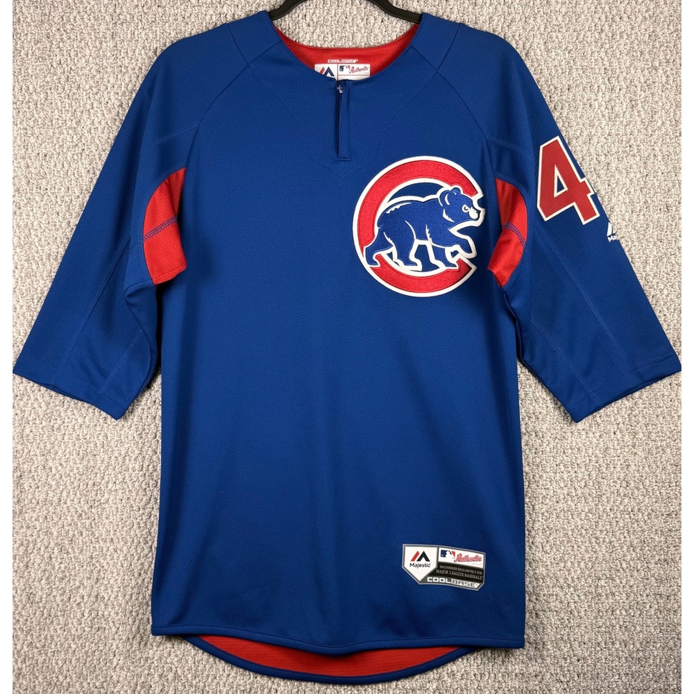 Chicago Cubs Majestic Cool Base Authentic BP Jersey NWT #44 Adult Small‎ 3/4 slv